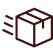 Fast-moving package icon on black background.